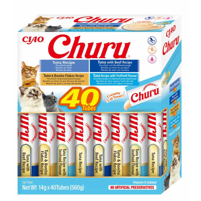 Churu Cat Variedades De Atun Con Marisco 40x14 gr