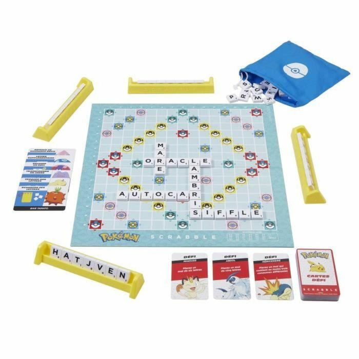 Mattel Games HXT27 - Pokémon Scrabble Juego de Mesa Familiar con 2 Modos de Juego 1