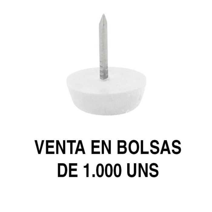 HERRAJES FAB.NACIONAL Otto Deslizante-Quitarruido Ø15mm - Acabado Blanco - Bolsa de 1000 Unidades. También disponible en Ø17 y Ø20mm. 0 HERRAJES FAB.NACIONAL Otto Deslizante-Quitarruido Ø15mm - Acabado Blanco - Bolsa de 1000 Unidades. También disponible en Ø17 y Ø20mm. 0