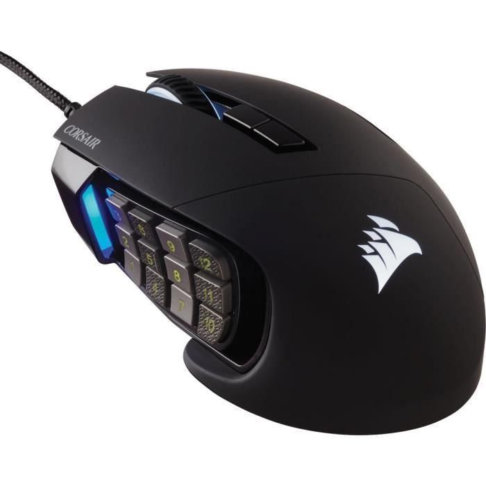 Ratón para juegos CORSAIR SCIMITAR RGB ELITE - 18,000 DPI - Negro (CH-9304211-EU)