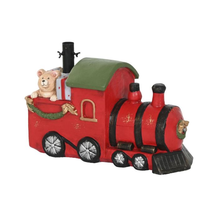 DKD Home Decor Base para Árbol de Navidad Tradicional con Tren, Multicolor, Magnesia, 56x21.5x37 cm, para Troncos 3.5x13 cm
