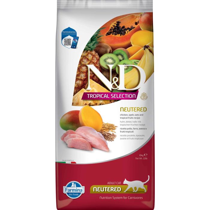 Farmina N&D Cat Tropical Selection Neutered Pollo 10 kg