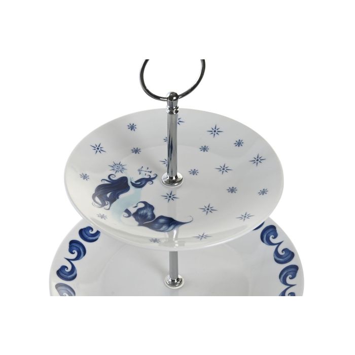 DKD Home Decor Frutero Atlantico Azul Blanco Porcelana Metal 27 x 34 x 27 cm 1 DKD Home Decor Frutero Atlantico Azul Blanco Porcelana Metal 27 x 34 x 27 cm 1