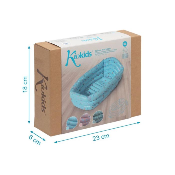 KioKids Bañera Hinchable para Bebés +0 Meses Azul Portátil de Viaje, Segura y Duradera, Fácil de Inflar y Limpiar 3 KioKids Bañera Hinchable para Bebés +0 Meses Azul Portátil de Viaje, Segura y Duradera, Fácil de Inflar y Limpiar 3