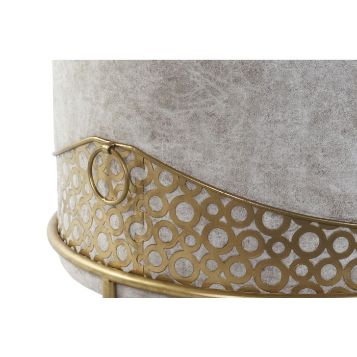 Reposapies Glam DKD Home Decor Beige Dorado 51 x 44.5 x 51 cm 2