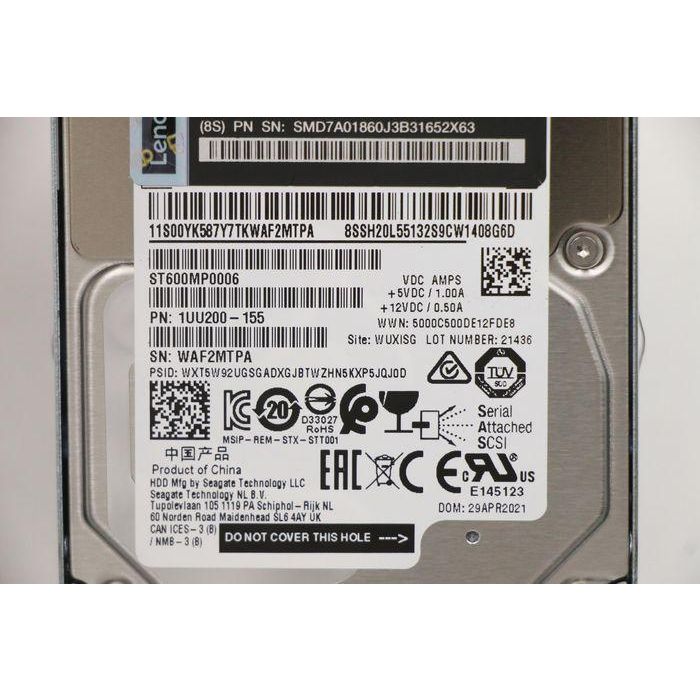 Lenovo ThinkSystem Disco Duro Interno 600GB 2.5" SAS 12Gb/s Hot Swap 15000 RPM 512n 4