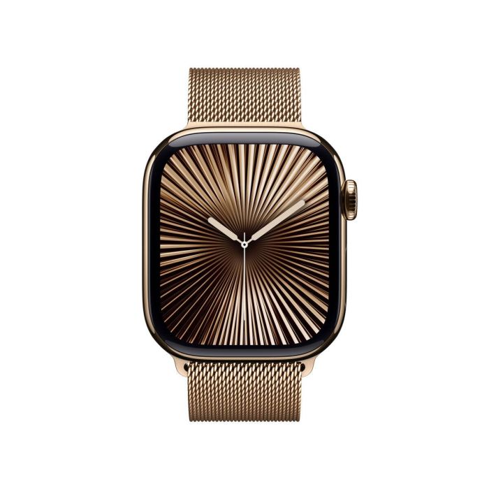 Apple Watch Series 10 GPS + Cellular 42mm Titanio Dorado con Pulsera Milanese Loop Acero Inoxidable Oro 64GB 6 Apple Watch Series 10 GPS + Cellular 42mm Titanio Dorado con Pulsera Milanese Loop Acero Inoxidable Oro 64GB 6