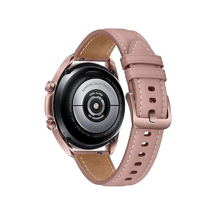Samsung SM-R855F Galaxy Watch3 Smartwatch 41mm 4G Mystic Bronze, acero inoxidable con correa de cuero 2