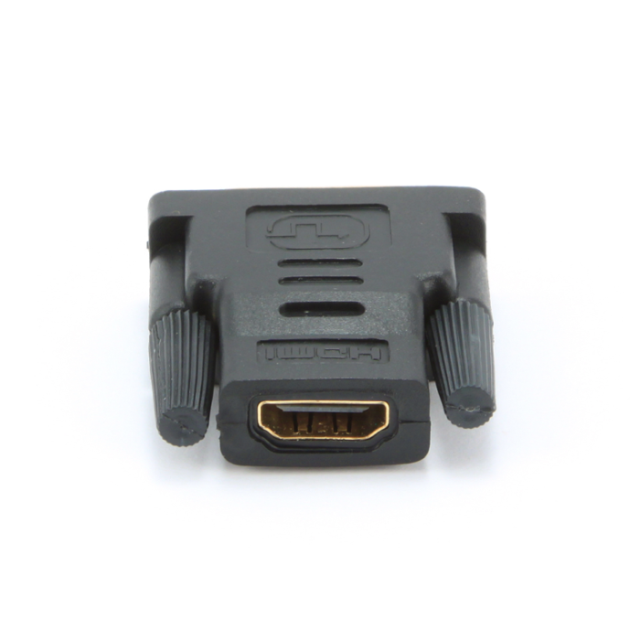 Gembird A-HDMI-DVI-2 Adaptador HDMI (Tipo A Hembra) a DVI Macho, Conector DVI con Tornillos, Contactos Chapados en Oro, Negro