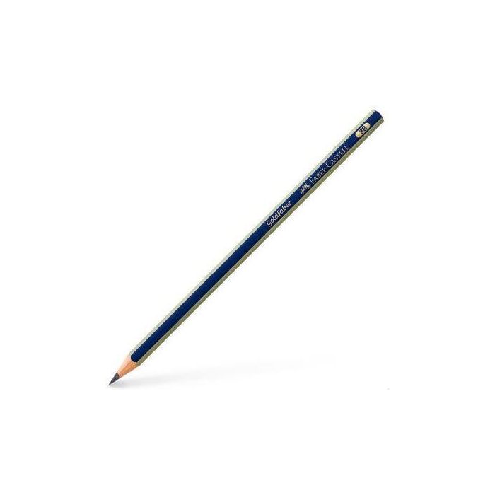 Faber Castell 1221 Lápiz de Grafito Goldfaber para Dibujo y Boceto 3B (12 Unidades) Resistente a la Rotura (12 Unidades)