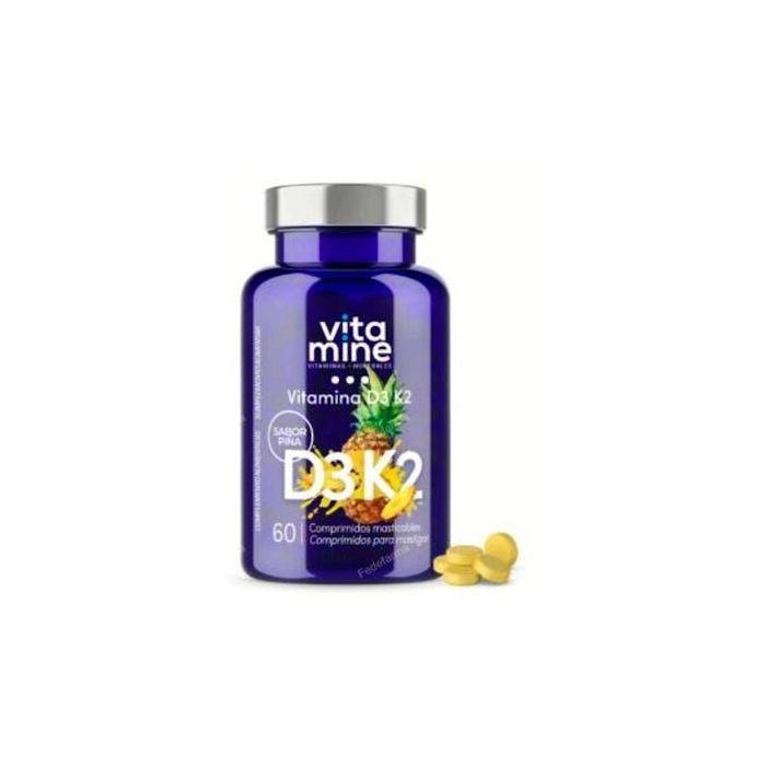 Vitamine Vitamina D3 + K2 Masticable Sabor Piña 60 Comprimidos