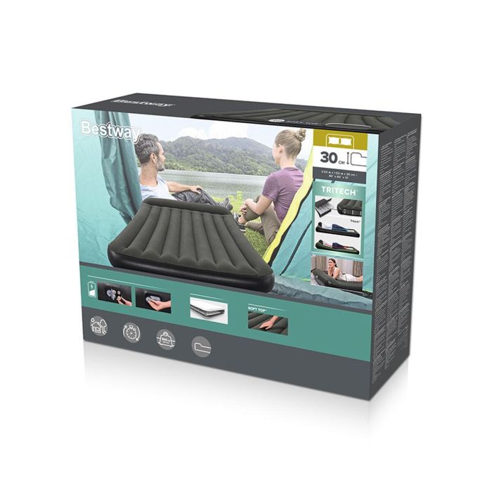 Bestway Colchon Doble con Hinchador Integrado de Pilas 203x152x30 cm Hinchable y Camping 67930 2 Bestway Colchon Doble con Hinchador Integrado de Pilas 203x152x30 cm Hinchable y Camping 67930 2