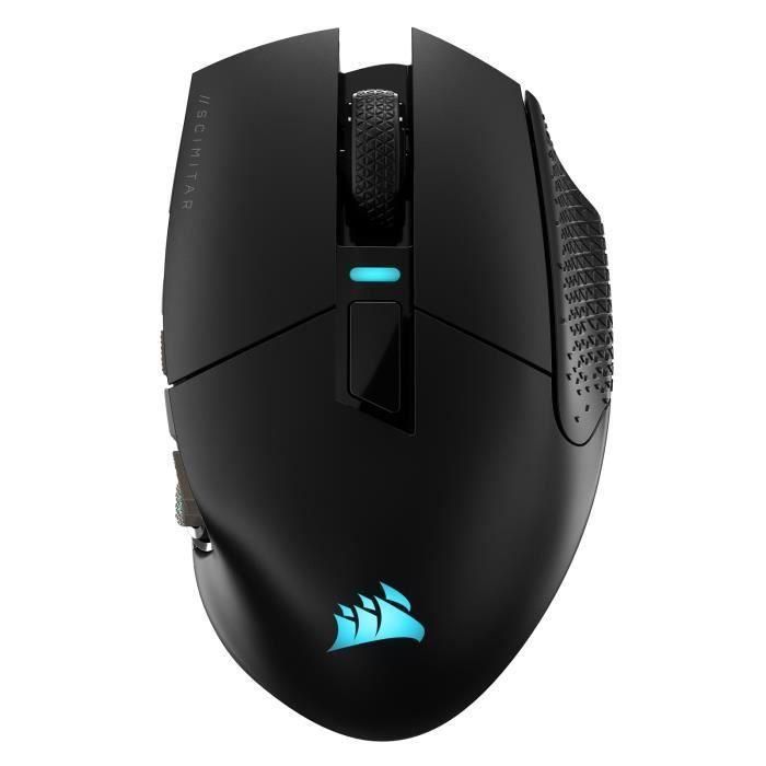 Ratón Gaming - Inalámbrico - CORSAIR - SCIMITAR ELITE RGB Wireless - 16 botones programables - Autonomía 150h - Negro (CH-9314311-EU) 1 Ratón Gaming - Inalámbrico - CORSAIR - SCIMITAR ELITE RGB Wireless - 16 botones programables - Autonomía 150h - Negro (CH-9314311-EU) 1