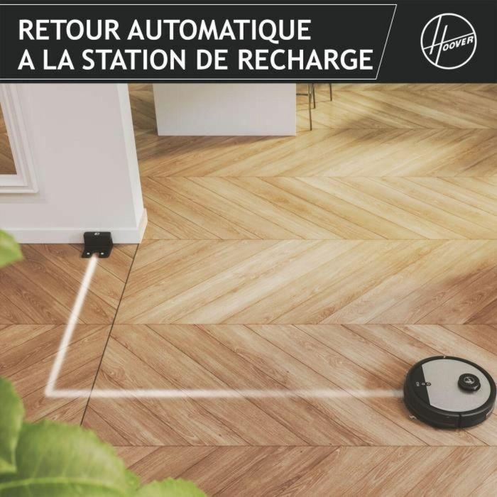 Hoover HG510D Robot Aspirador en Seco con Navegación Láser, Wi-Fi, 90 min Autonomía, Cepillo XL, Ultra Silencioso 68 dBA 2