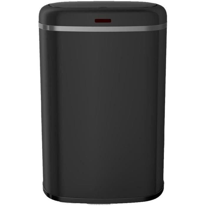 Cubo de basura de cocina automático - LOGAN - KITCHEN MOVE - 58 L - Acero inoxidable negro mate con borde