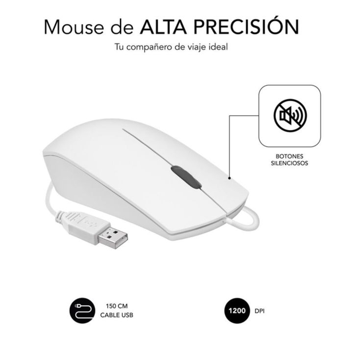 Ratón Subblim Business Silencioso/ Hasta 1200 DPI/ Blanco 2 Ratón Subblim Business Silencioso/ Hasta 1200 DPI/ Blanco 2