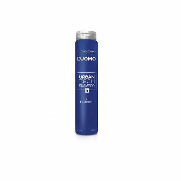 Alcantara L'UOMO URBANTECH Champú Fortalecedor Hidratante Hombre Cabello y Barba con Colágeno, Sin Parabenos/Siliconas 250 ml