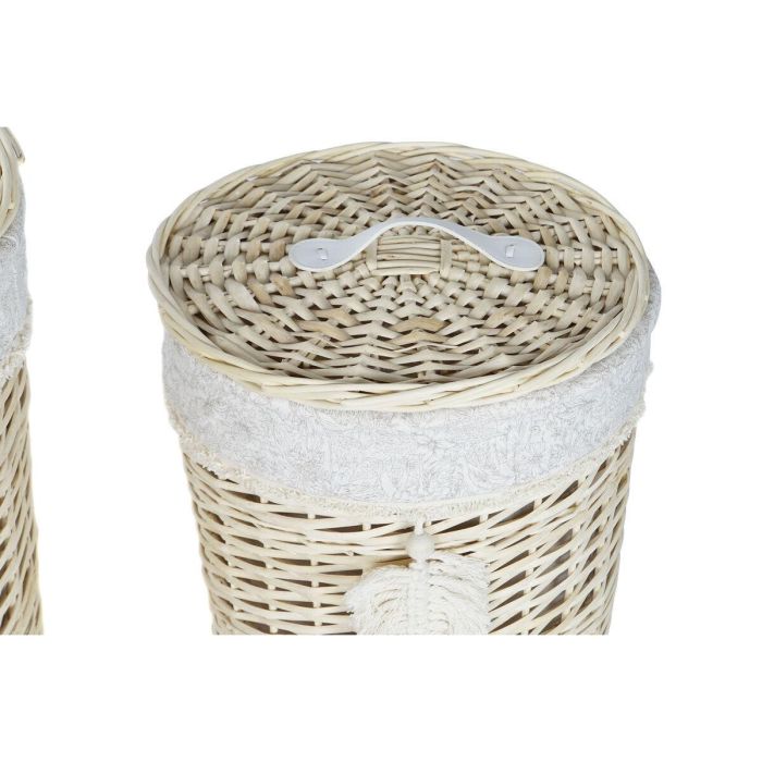 Cesta Ropa Basicos DKD Home Decor Natural Crema 45 x 55 x 45 cm Set de 3 4