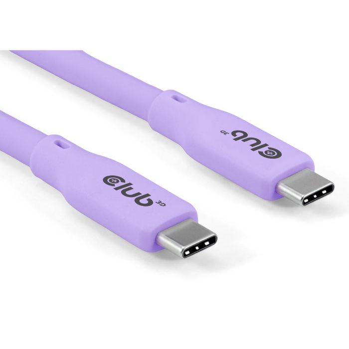 Club3D Lifestyle USB-C St/St - Cable Púrpura de 2m USB4 Gen 2x2, PD 240W, 20Gbps, para Carga Rápida 6 Club3D Lifestyle USB-C St/St - Cable Púrpura de 2m USB4 Gen 2x2, PD 240W, 20Gbps, para Carga Rápida 6