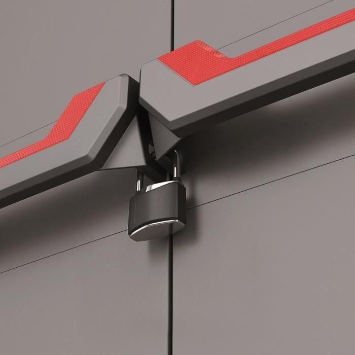 Keter KET8013183115968 Mueble Bajo Stilo, Gris/Negro/Rojo, 68x39x90 cm 3 Keter KET8013183115968 Mueble Bajo Stilo, Gris/Negro/Rojo, 68x39x90 cm 3