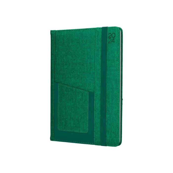 Agenda Encuadernada Liderpapel Saria A5 2025 Dia Pagina Color Verde Papel 70 gr 3