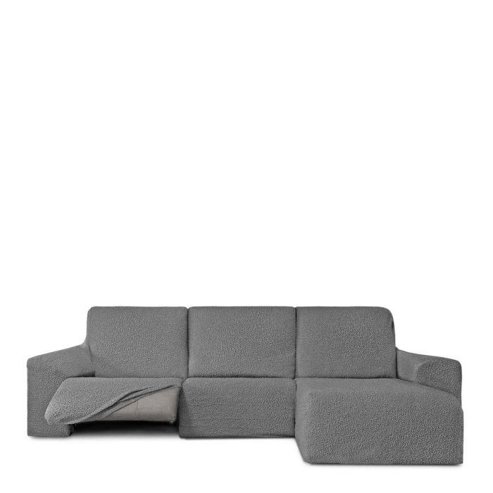 Funda para chaise longue de brazo corto derecho Eysa ROC Gris claro 120 x 120 x 360 cm 1