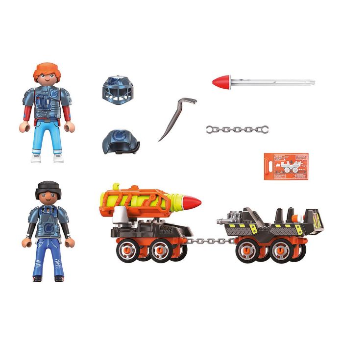 Dino mine carro de cohetes playmobil dino rise 1