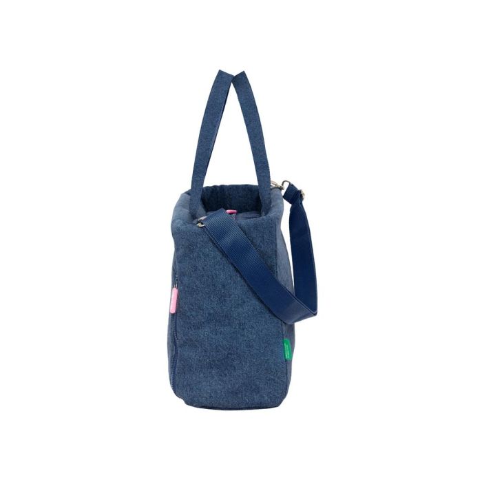 Bolso Benetton Denim Azul 40 x 31 x 17 cm 2