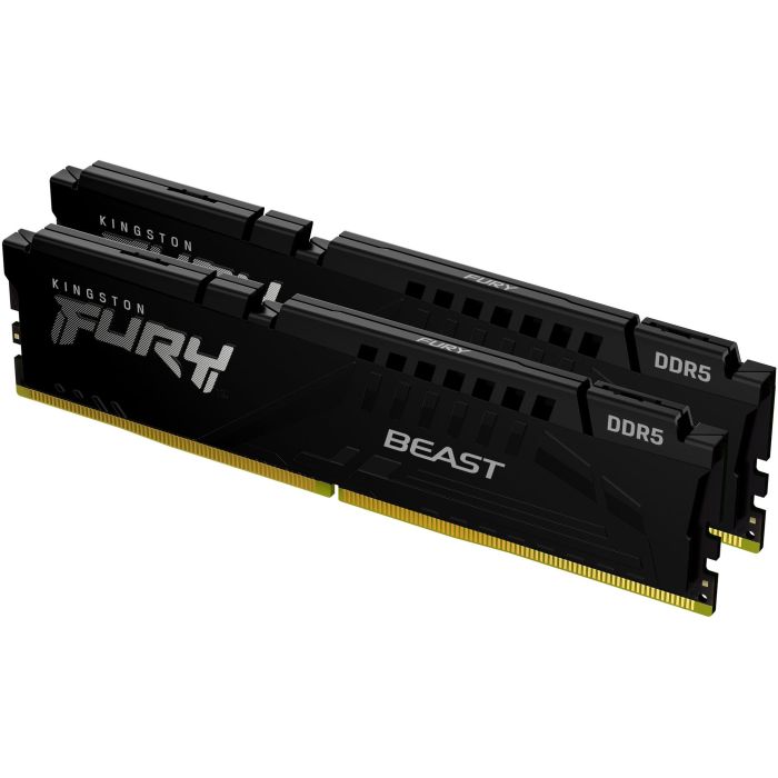 Kingston FURY Beast 64GB (2x32GB) DDR5 6400MT/s CL32 DIMM Kit Negro para PC con AMD EXPO