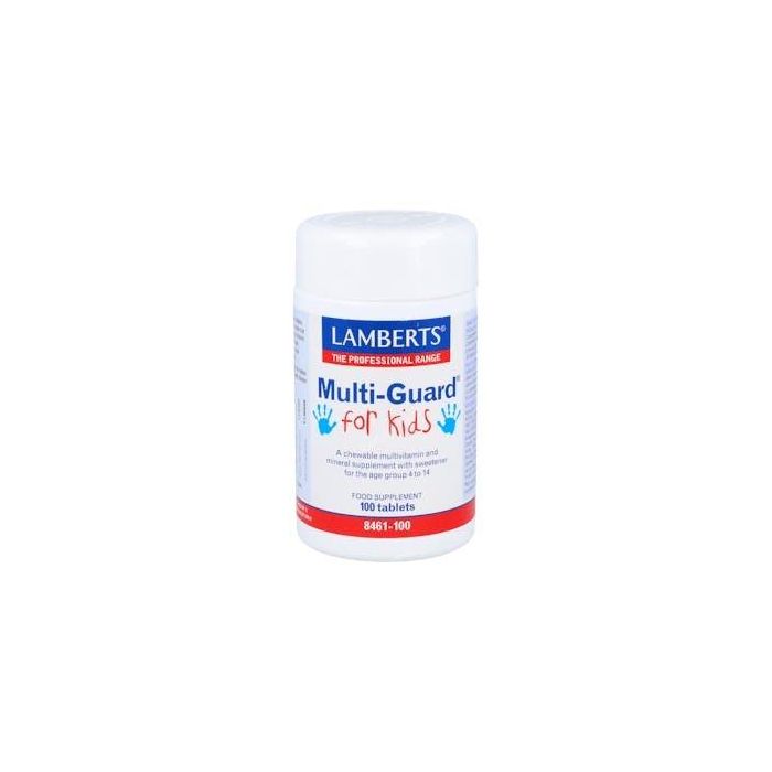 Lamberts Multi-Guard For Kids Multivitamínico Masticable Niños 4-14 Años 100 Comprimidos