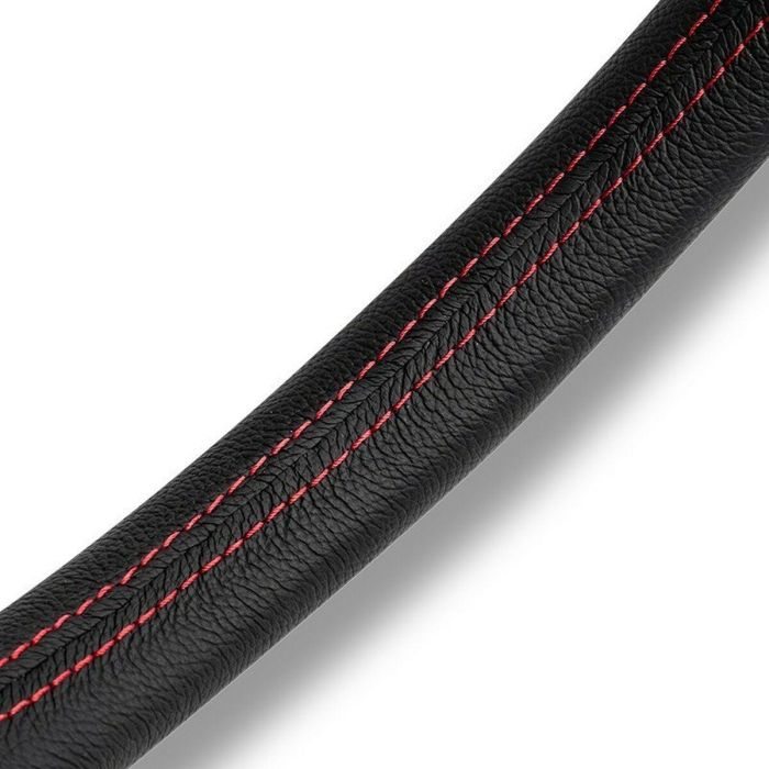 Momo MOMVTUNERBLK35R Volante Deportivo Tuner de 350mm en Piel Negra con Costura Roja 3