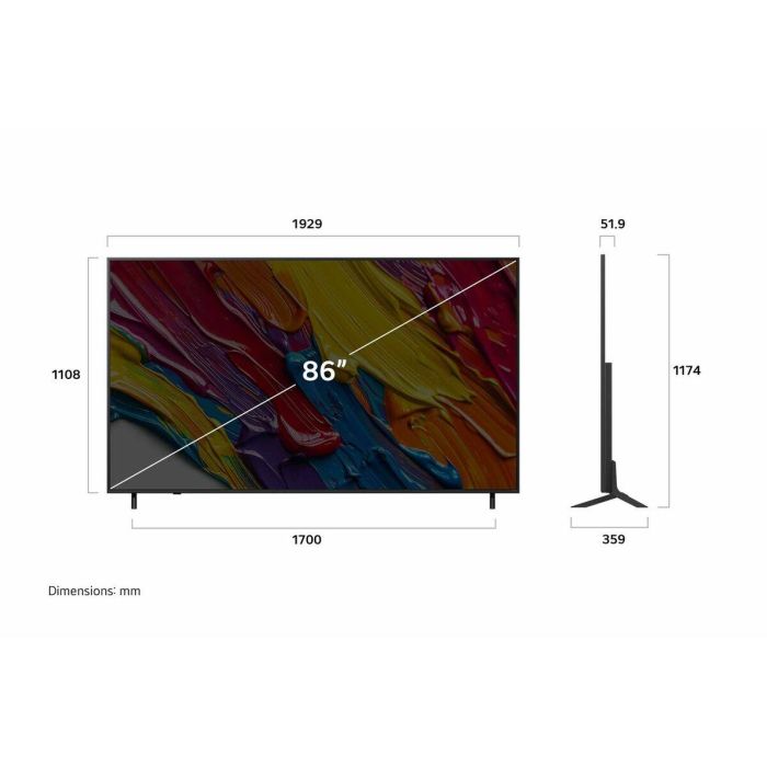 Smart TV LG 86QNED82A6B.AEU 4K Ultra HD 86" LED HDR Edge-LED QNED 3 Smart TV LG 86QNED82A6B.AEU 4K Ultra HD 86" LED HDR Edge-LED QNED 3
