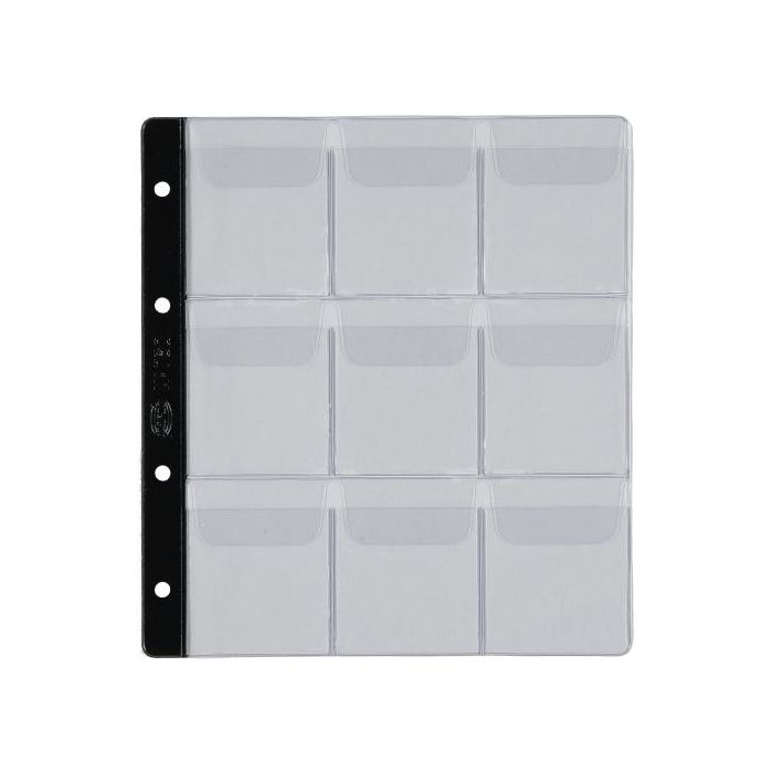 Funda Para Album De Monedas Pardo Con Lomo Rfzo.Negro Ø 55Mm 9 Aloj. 10 unidades