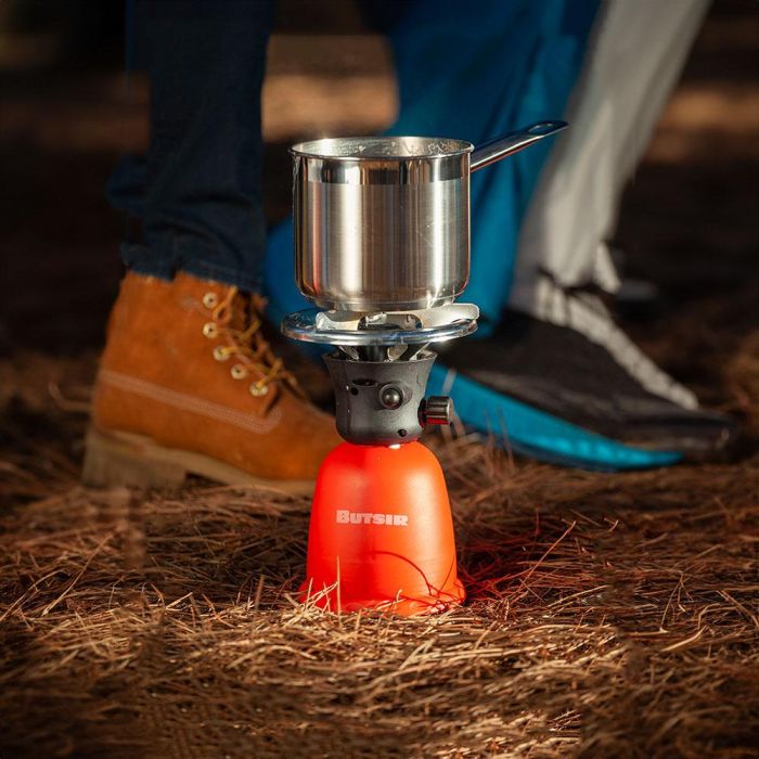 Butsir Hornillo de Camping Natura Ø14x22cm Ligero y Económico con Encendido Piezoeléctrico 1