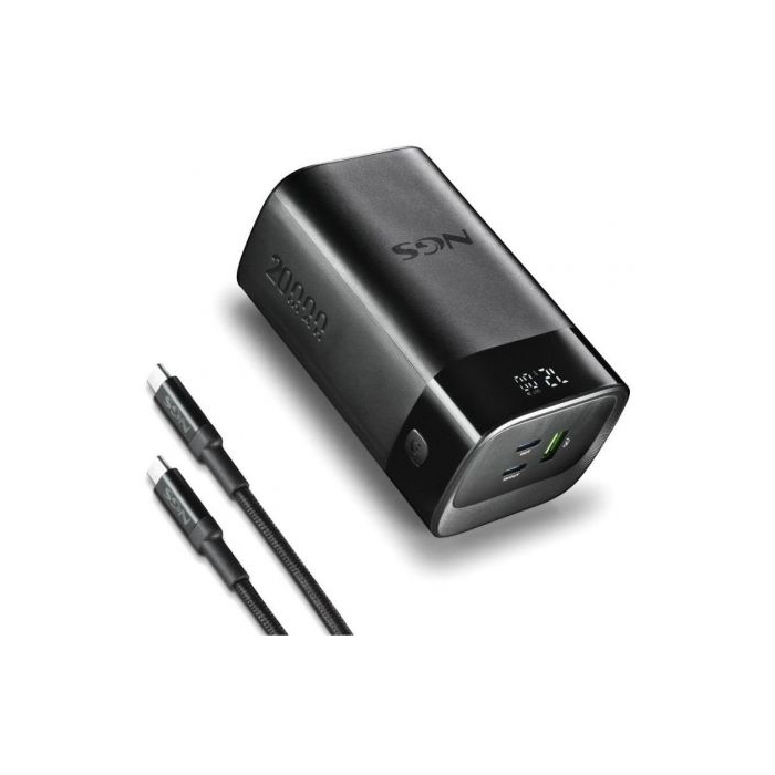 Powerbank 20000mAh NGS TWIX20/ 65W/ Compatible con Portátiles/ Negra 2