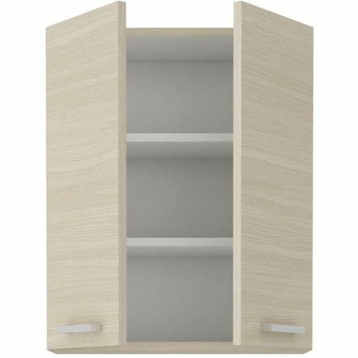 Muebles altos de Chamonix - 2 puertas con bisagras - melamina - decoración de chene - l 60 x d 31 x h 72 cm 3