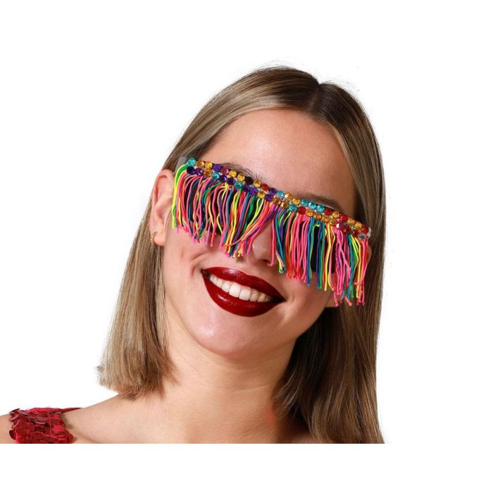 Gafas Flecos Multicolor Carnaval Mujer Adulto