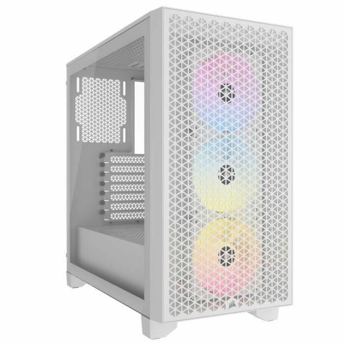 Caja de PC - CORSAIR - 3000D RGB AIRFLOW - Semitorre ATX - 3 ventiladores AR120 RGB - Blanco - (CC-9011256-WW) 5