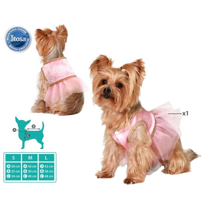 Disfraz de Bailarina de Ballet para Perro Rosa Talla L, Poliéster 0 Disfraz de Bailarina de Ballet para Perro Rosa Talla L, Poliéster 0