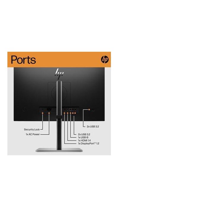 HP E24 G5 Monitor de 24 Pulgadas Full HD para Oficina y Hogar. Pantalla Ergonómica con Confort Visual y Flexibilidad Ajustable 19