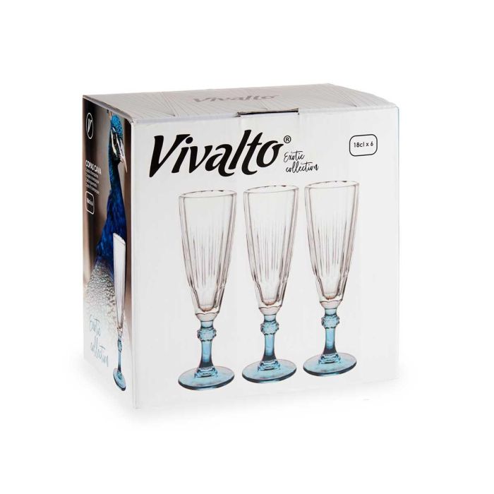 Copa Cava Color Azul 170Ml Vivalto 6X20CM (48 Unidades) 2 Copa Cava Color Azul 170Ml Vivalto 6X20CM (48 Unidades) 2