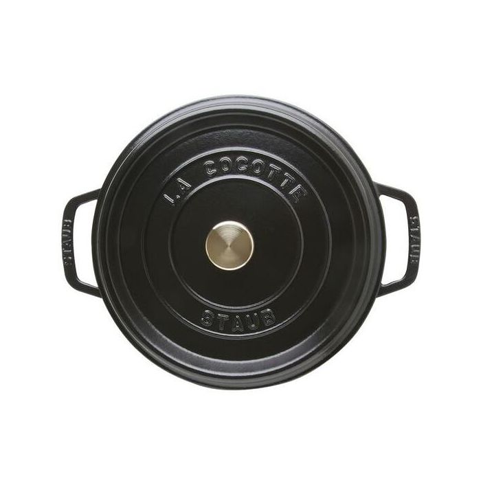 Staub La Cocotte 24cm rund. schwarz. Gusseisen 3