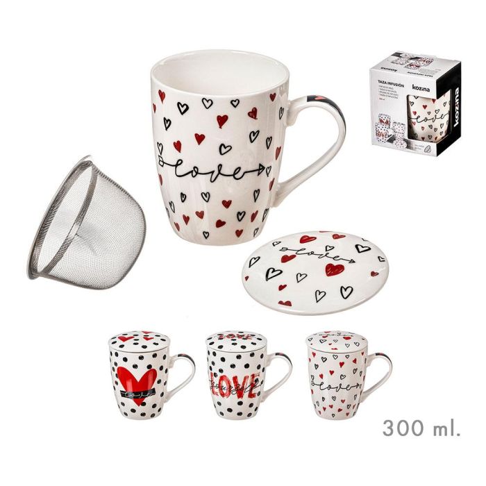 Taza 300 ml para infusiones san valentín modelos surtidos Taza 300 ml para infusiones san valentín modelos surtidos