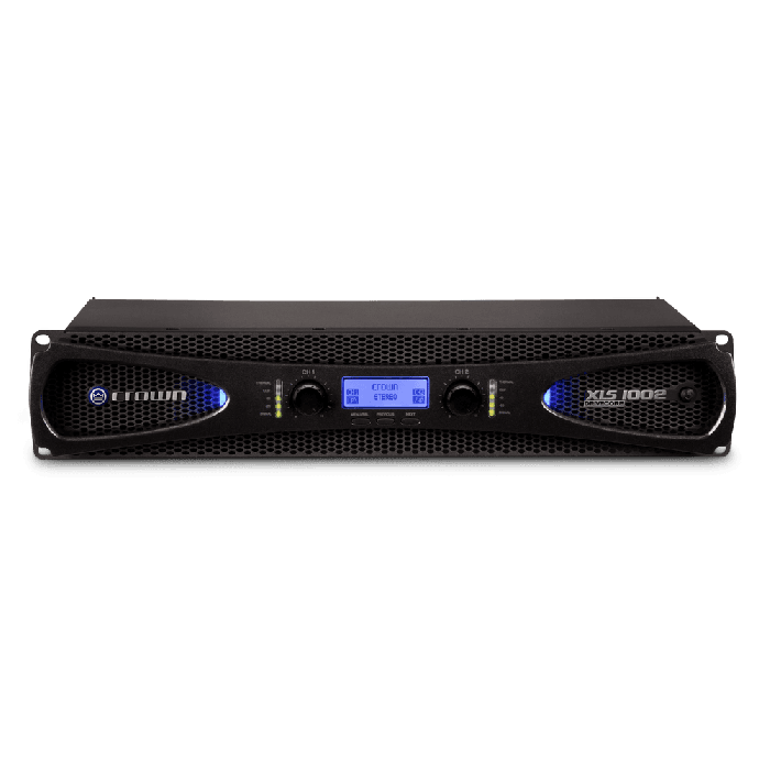 Crown XLS 1002 Amplificador de Potencia Clase D con DSP y PureBand, Entradas XLR/RCA, para Altavoces y Sonido Profesional