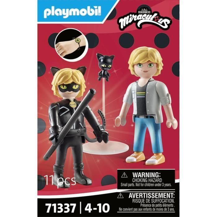 Playmobil 71337 Miraculous: Las Aventuras de Ladybug - Adrien y Cat Noir Pack 2 Figuras +4 años 2 Playmobil 71337 Miraculous: Las Aventuras de Ladybug - Adrien y Cat Noir Pack 2 Figuras +4 años 2