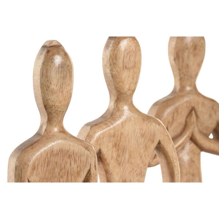 DKD Home Decor Figura Árabe de Yoga Marrón Claro de Mango 6 x 28.5 x 17.7 cm (3 Unidades) 3 DKD Home Decor Figura Árabe de Yoga Marrón Claro de Mango 6 x 28.5 x 17.7 cm (3 Unidades) 3