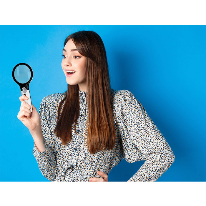 Q-connect Lupa Eléctrica de Mano con Luz LED, Aro ABS, Lente 70 mm, 3 Aumentos, 3 Bombillas LED 9 Q-connect Lupa Eléctrica de Mano con Luz LED, Aro ABS, Lente 70 mm, 3 Aumentos, 3 Bombillas LED 9