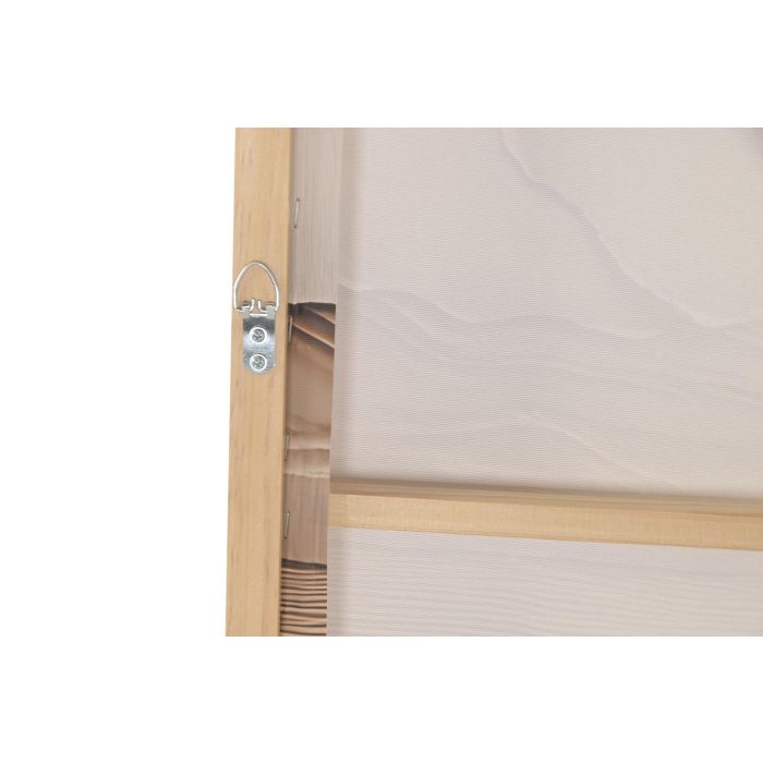 DKD Home Decor Cuadro Moderno Lienzo Pintado a Mano Beige Blanco 143x103 cm (2 Unidades)