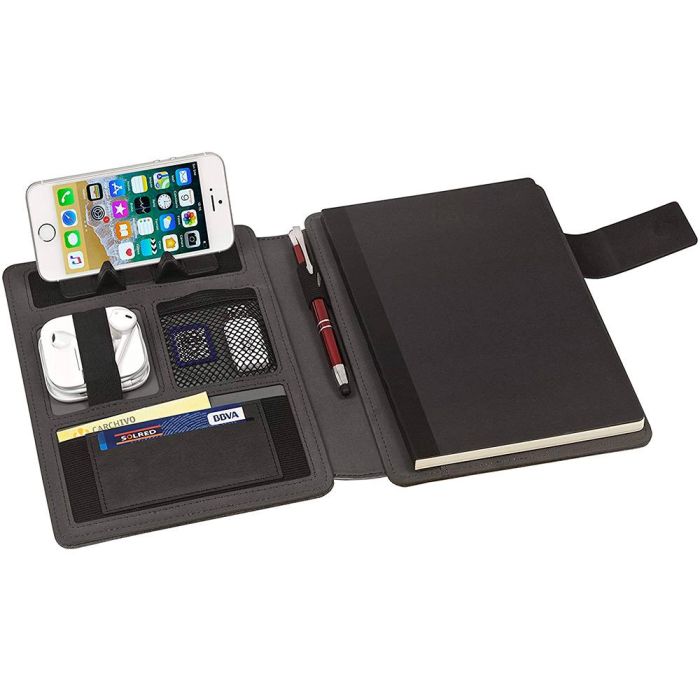 Carpeta Portafolios Carchivo Venture Din A5 Con Cuaderno Y Soporte Smartphone Color Gris 3