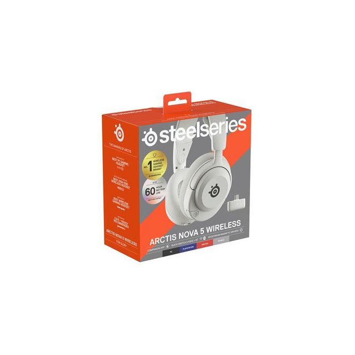 SteelSeries Auriculares Arctis Nova 5 Blanco Inalámbricos Bluetooth (61671) 4